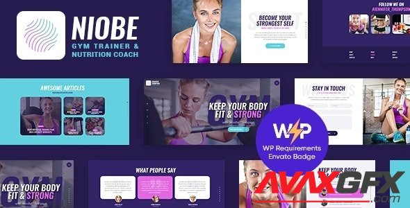ThemeForest - Niobe v1.1.5 - A Gym Trainer & Nutrition Coach WordPress Theme - 21274374