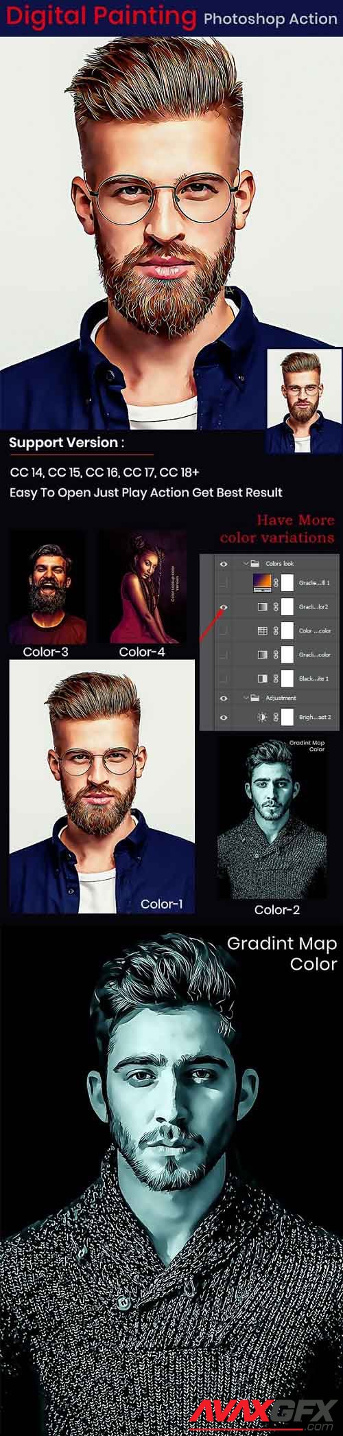 GraphicRiver - Digital Painting Photoshop Action 29902686