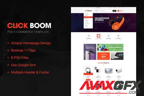 ClickBoom - MultiPurpose PSD Template