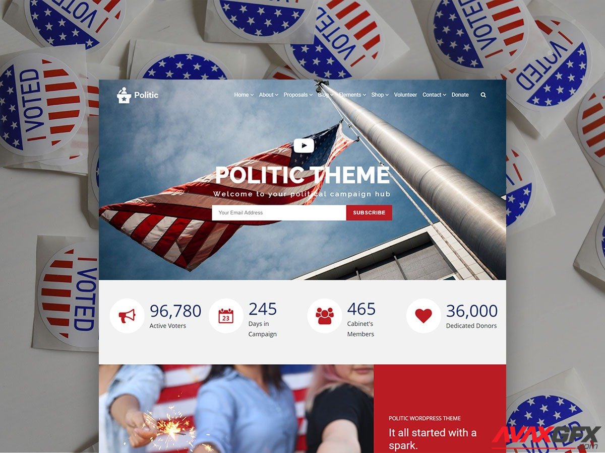 VisualModo - Politic v1.1.6 - Politic & Candidate WordPress Theme
