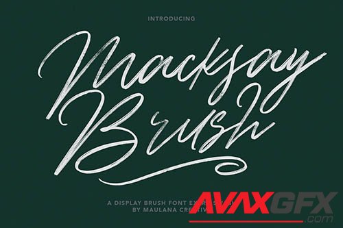 Macksay Display Brush Font Extra Swash