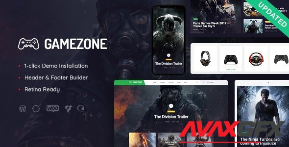 ThemeForest - Gamezone v1.1.1 - Video Gaming Blog & Esports Store WordPress Theme - 21617775