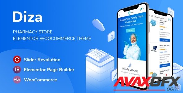 ThemeForest - Diza v1.1.3 - Pharmacy Store Elementor WooCommerce Theme - 27471239