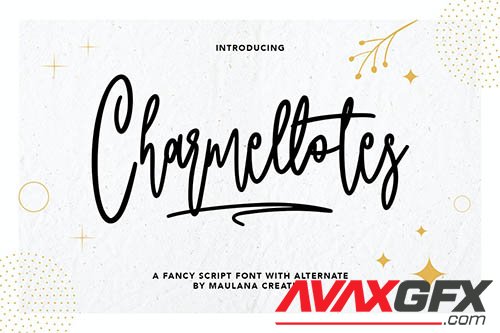 Charmellotes Fancy Script Font With Alternate