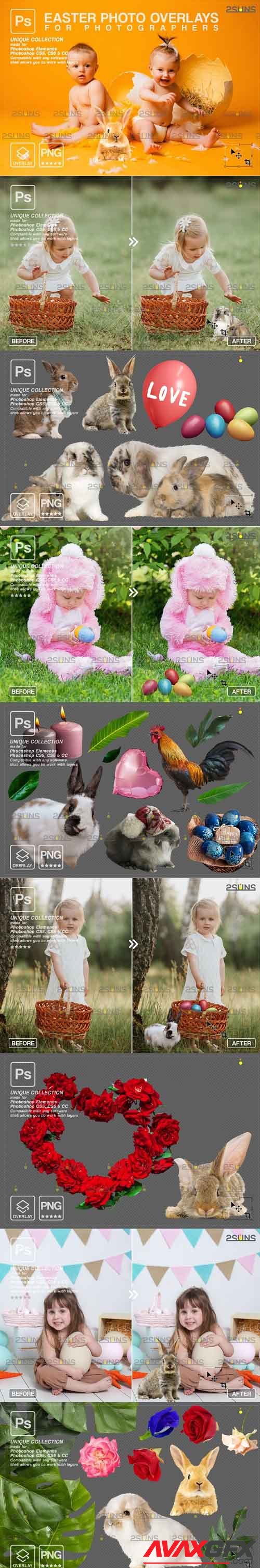 Photoshop overlay Easter bunny overlay - 1222129