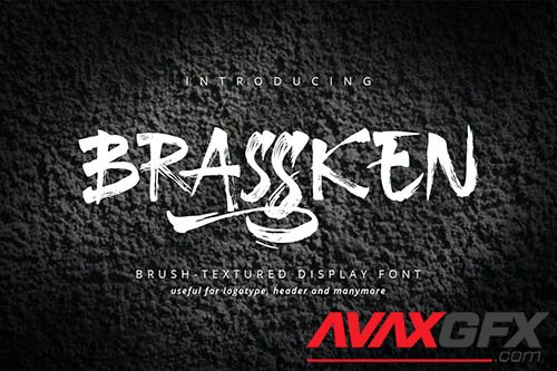 Brassken - Brush Texture Font