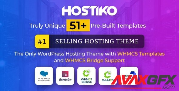ThemeForest - Hostiko v55.0 / v30.0.2 - WordPress WHMCS Hosting Theme - 20786821 - NULLED