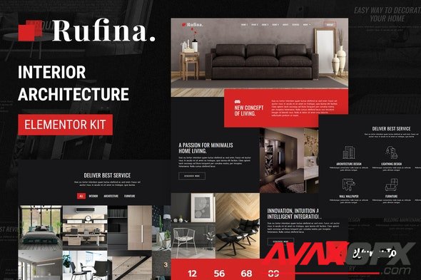 ThemeForest - Rufina v1.0.0 - Interior Architecture Elementor Template Kit - 30527875