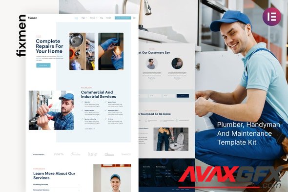 ThemeForest - Fixmen v1.0.0 - Handyman & Maintenance Elementor Template Kit - 30597979