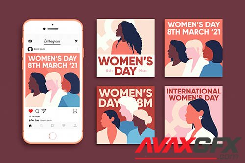 International womens day instagram posts collection