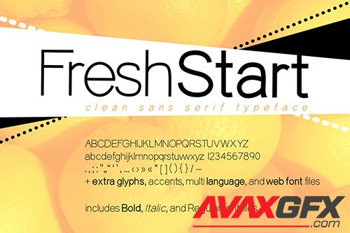 Fresh Start Geometric Sans Serif Font + Web Fonts