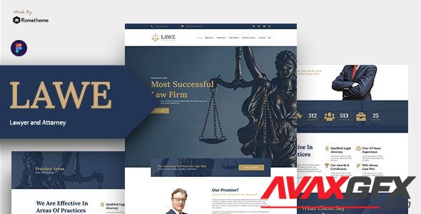 ThemeForest - LAWE v1.0 - Lawyer and Attorney Figma Template - 30601629