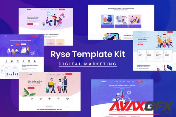 ThemeForest - Ryse v1.0.0 - SEO & Digital Marketing Elementor Template Kit (Update: 23 February 21) - 29245553