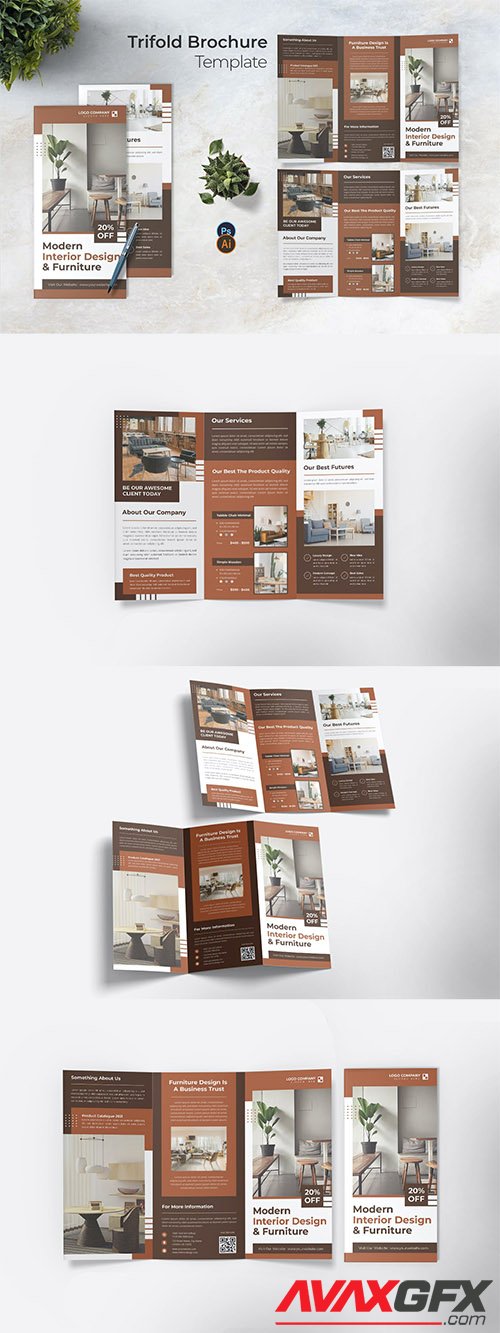 Design Interior Trifold Brochure