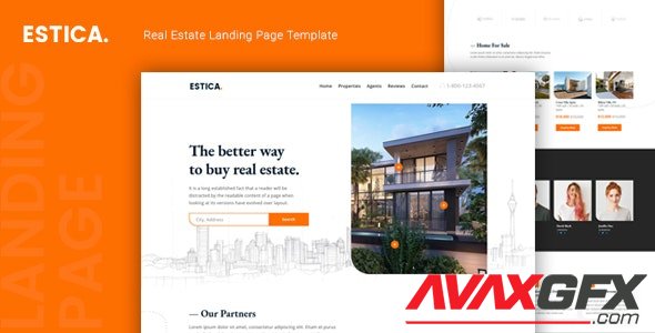 ThemeForest - Estica v1.0 - Real Estate Landing Page Template - 24895203
