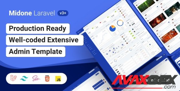 ThemeForest - Midone v3.0.2 - Laravel 8 Admin Dashboard Template + HTML Version + XD Design File - 26531442