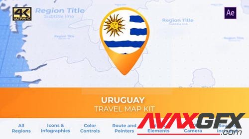 VideoHive - Uruguay Map - Oriental Republic of Uruguay Travel Map 30472626