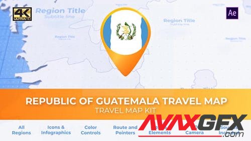 VideoHive - Guatemala Map - Republic of Guatemala Travel Map 30470432