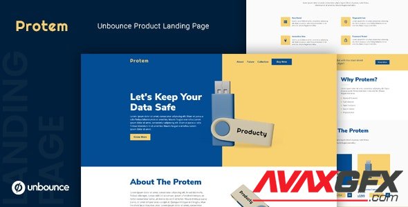 ThemeForest - Protem v1.0 - Unbounce Product Landing Page Template (Update: 8 April 20) - 25031680