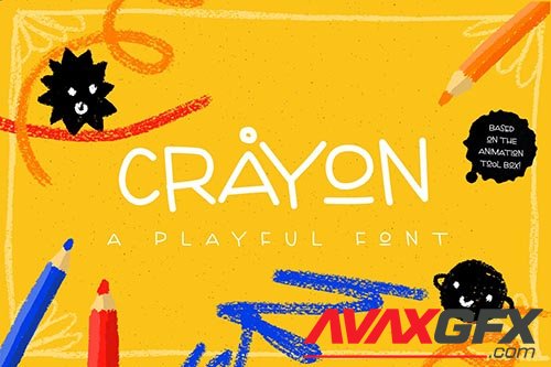 Crayon - playful handmade font