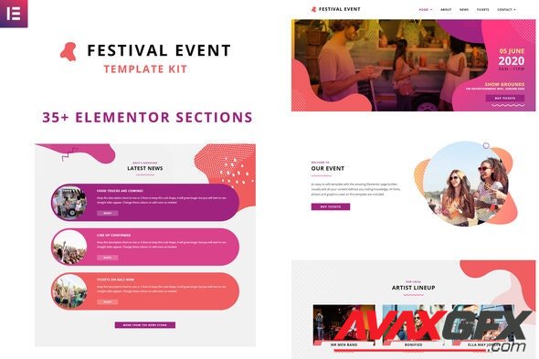 ThemeForest - Festival Events v1.0.1 - Elementor Template Kit - 26094698