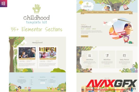 ThemeForest - Childhood Kids v1.0.1 - Child Care Center Elementor Template Kit - 25908361