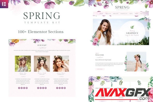 ThemeForest - Spring v1.0.1 - Watercolor and Floral Template Kit - 25853973