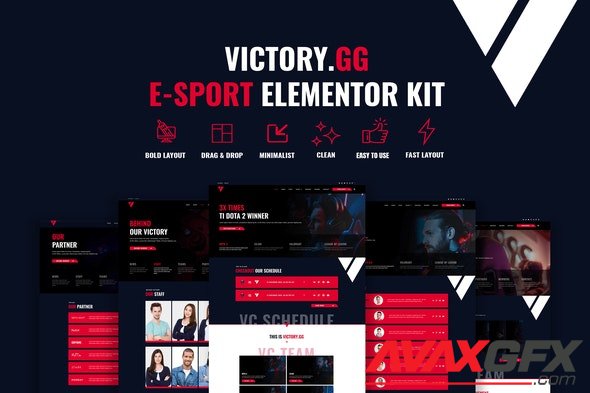 ThemeForest - Victory v1.1.0 - Esports & Gaming Elementor Template Kit - 29732065