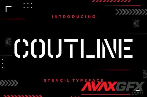 Coutline Stencil Typeface