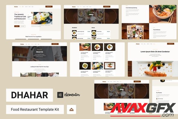 ThemeForest - Dhahar v1.0.0 - Restaurant Elementor Template Kit - 29547957