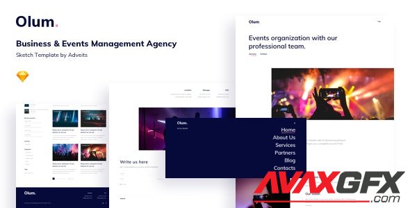ThemeForest - Olum v1.1.0 - Business & Events Management Agency Sketch Template - 24517631