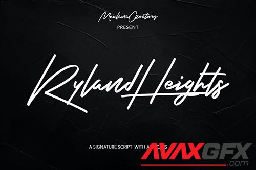 Ryland Heights Signature Script Font