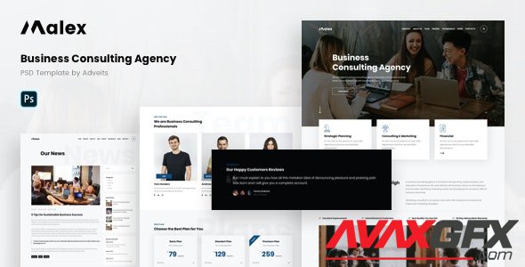 ThemeForest - Malex v1.0.0 - Business Consulting Agency PSD Template - 29360619