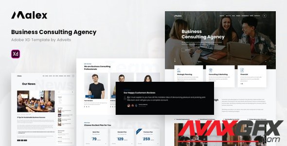 ThemeForest - Malex v1.1.0 - Business Consulting Agency Adobe XD Template - 28848682