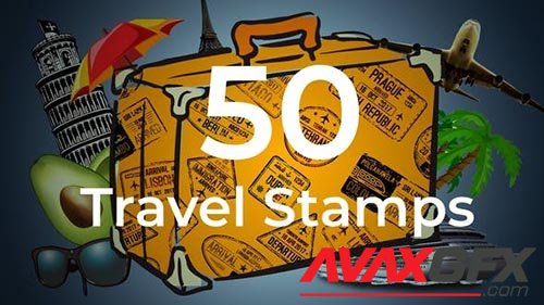 50 Travel Stamps 23673412