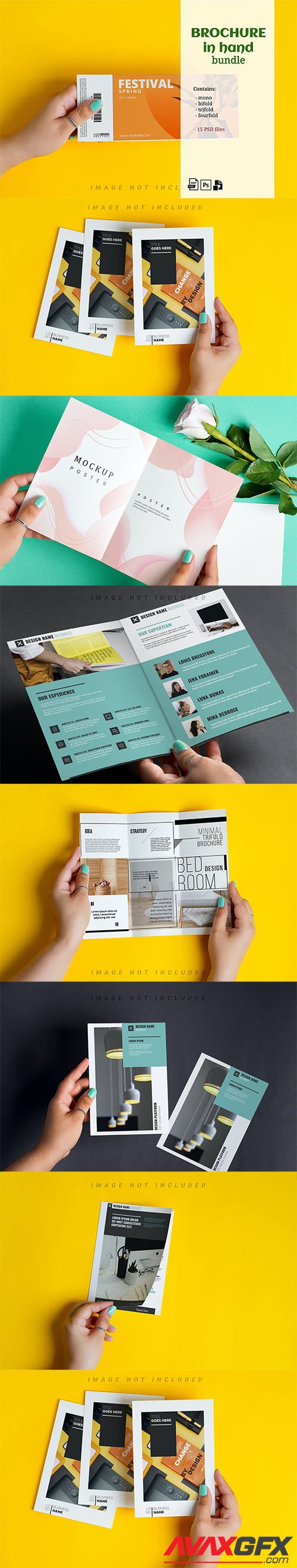 Brochure Mockup in Hand Kit