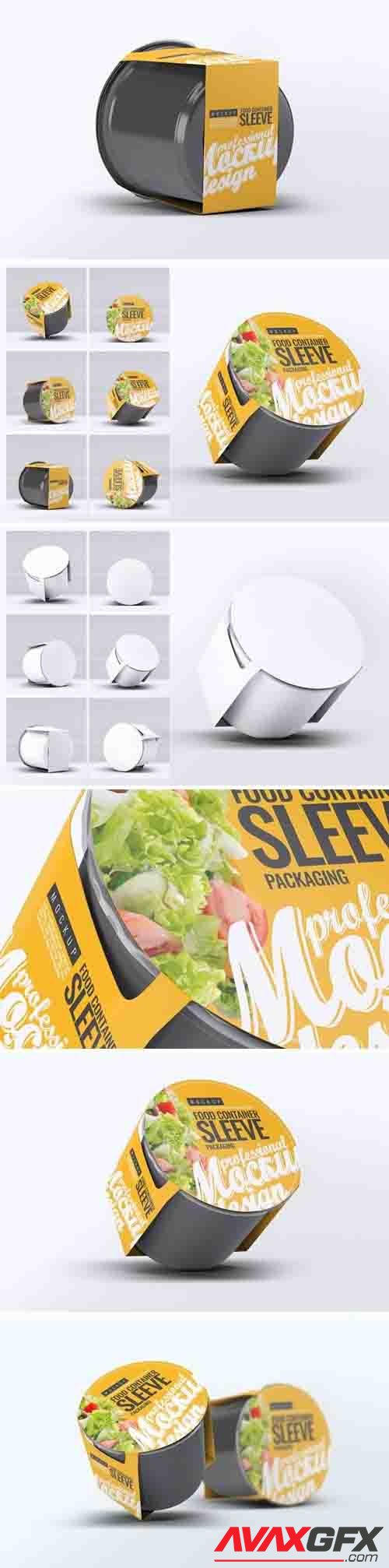 Food Container Sleeve Packaging Mock-Up v.2