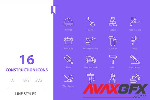 Construction Icon Line Styles