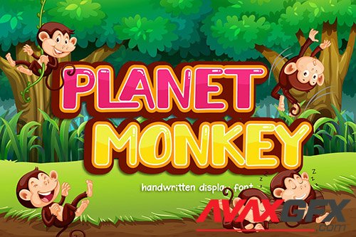 Planet Monkey - a Cute Display Font