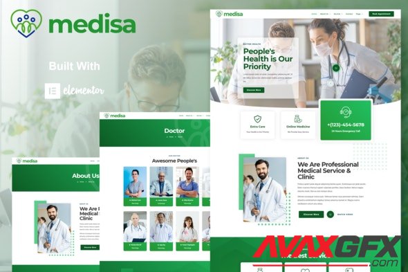 ThemeForest - Medisa v1.0.0 - Medical Elementor Template Kit - 30782110