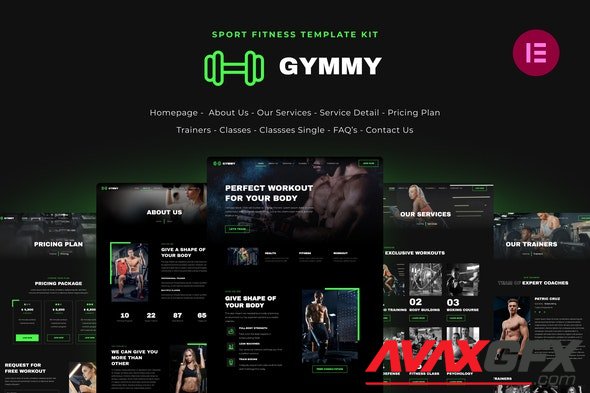 ThemeForest - Gymmy v1.0.1 - Sport & Fitness Elementor Template Kit - 30617275