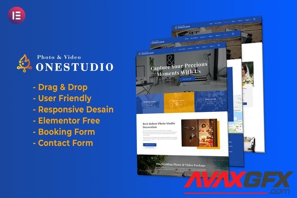 ThemeForest - Onestudio v1.0.0 - Photographer Agency Service Elementor Template Kit - 30212168