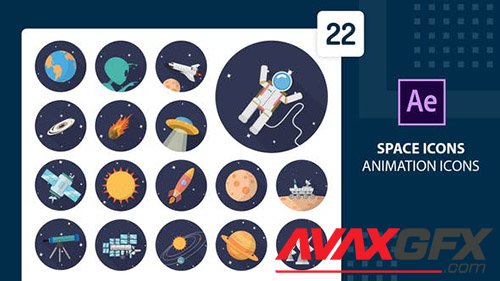 Space Animation Icons | After Effects 30893488