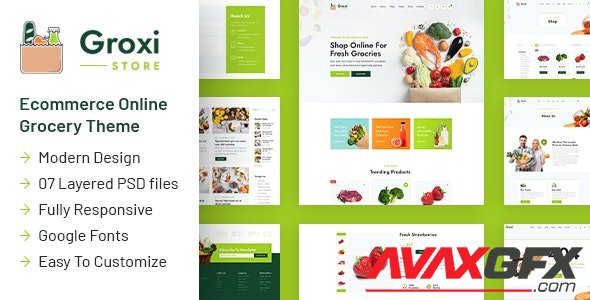 ThemeForest - Groxi v1.0 - Grocery Store Template - 29912661