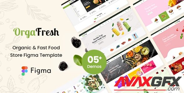 ThemeForest - OrgaFresh v1.0 - Organic & Fast Food Store Figma Template - 30781266
