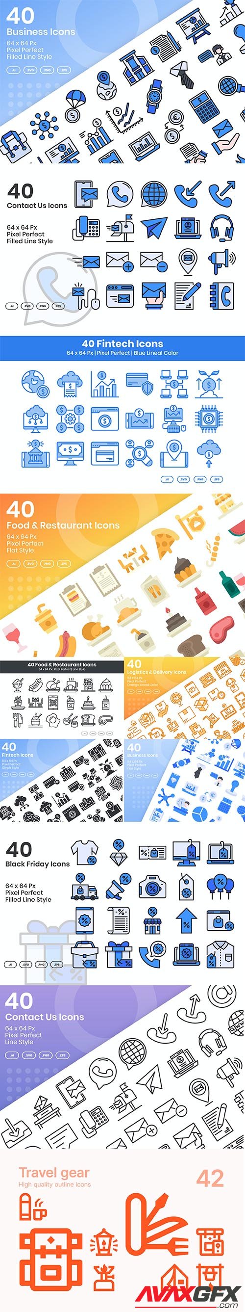 Mix collection of vector icons vol 6