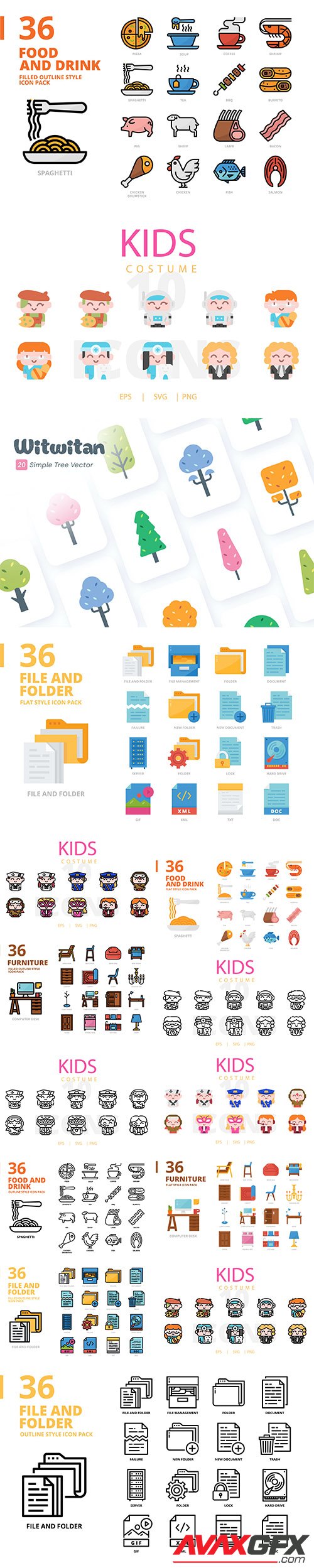Mix collection of vector icons vol 4