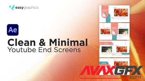 Clean & Minimal Youtube End Screens Template 30917160