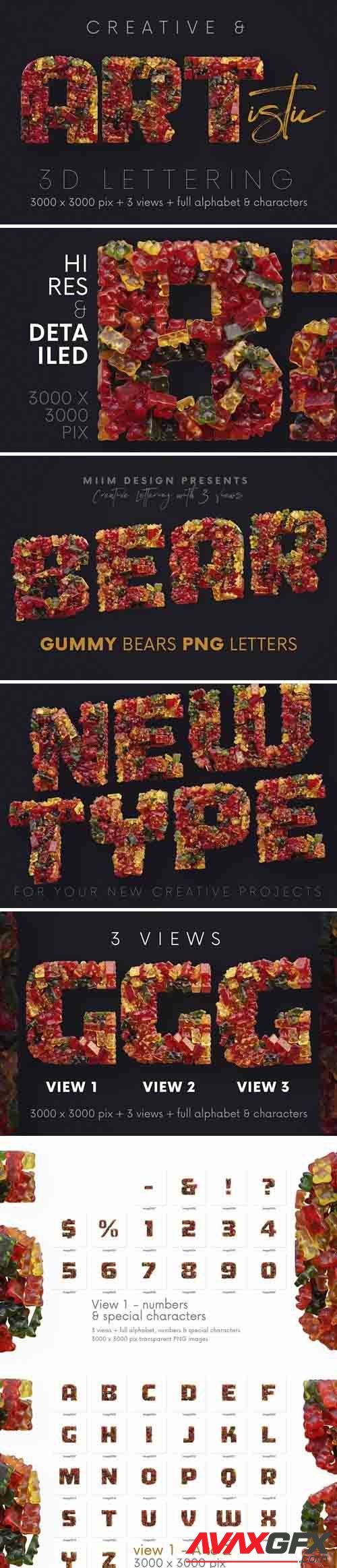 Gummy Bears - 3D Lettering - 5876670