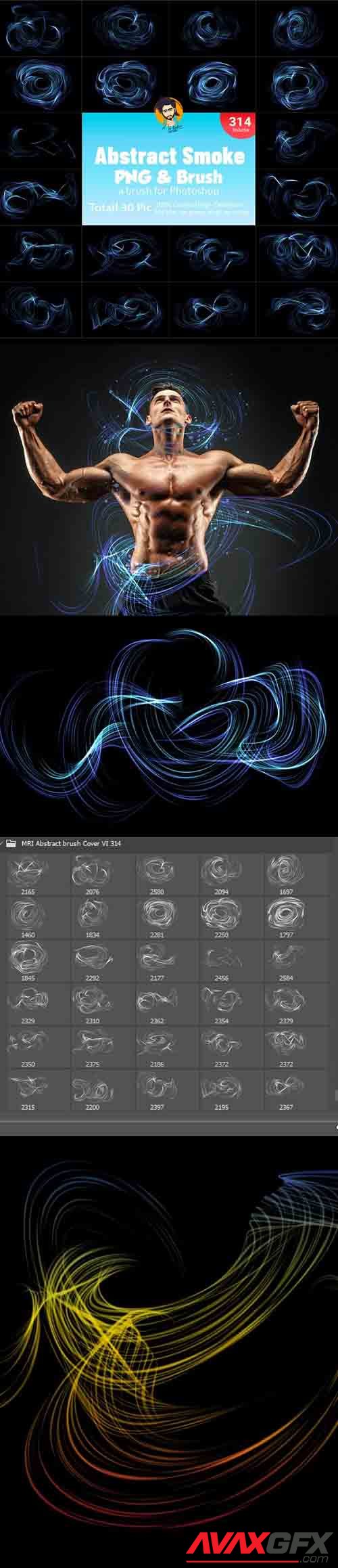 GraphicRiver - Abstract Smoke Brush and PNG Shape 30253433